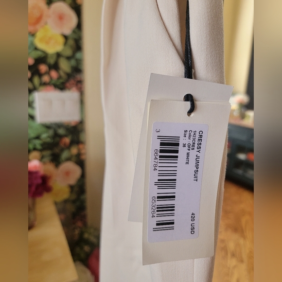 NWT Bash ba&sh Cressy Cut Out Jumpsuit Off White Size 36 4 Bridal Bachelorette - Picture 5 of 7